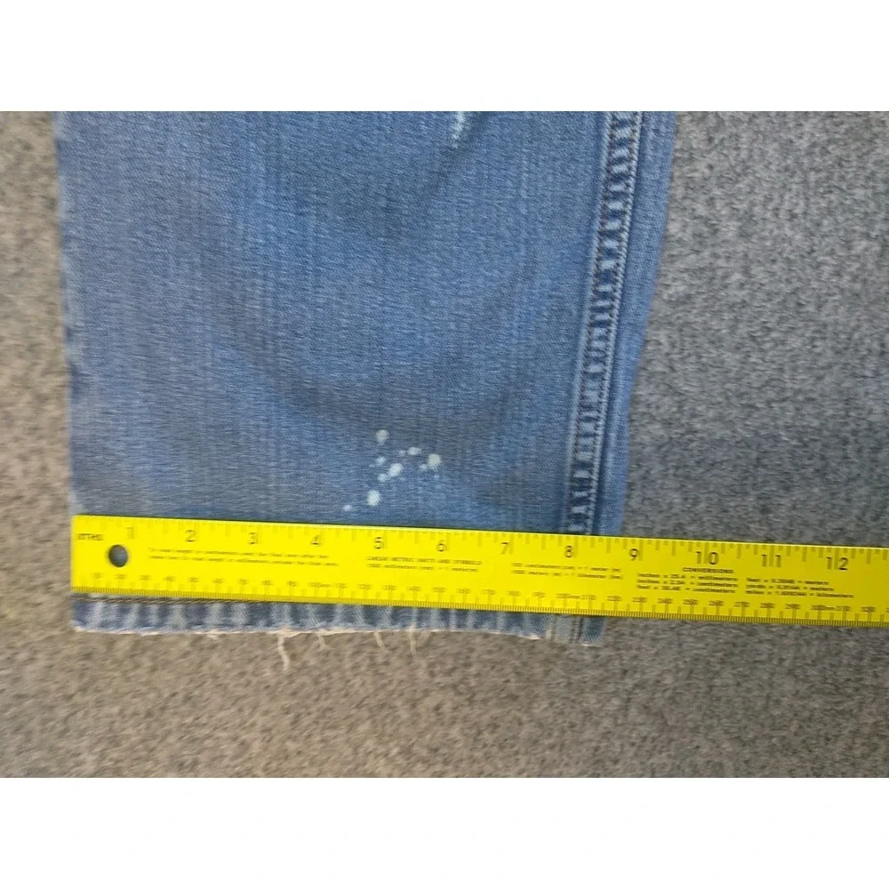 Levis 559 Relaxed Straight Jeans Mens 34x33 Light Wash Distressed Blue Denim
